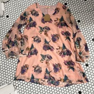 NWT kori America bell sleeve dress size small